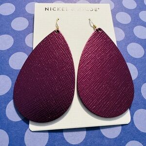 NWT Nickel & Suede Earrings